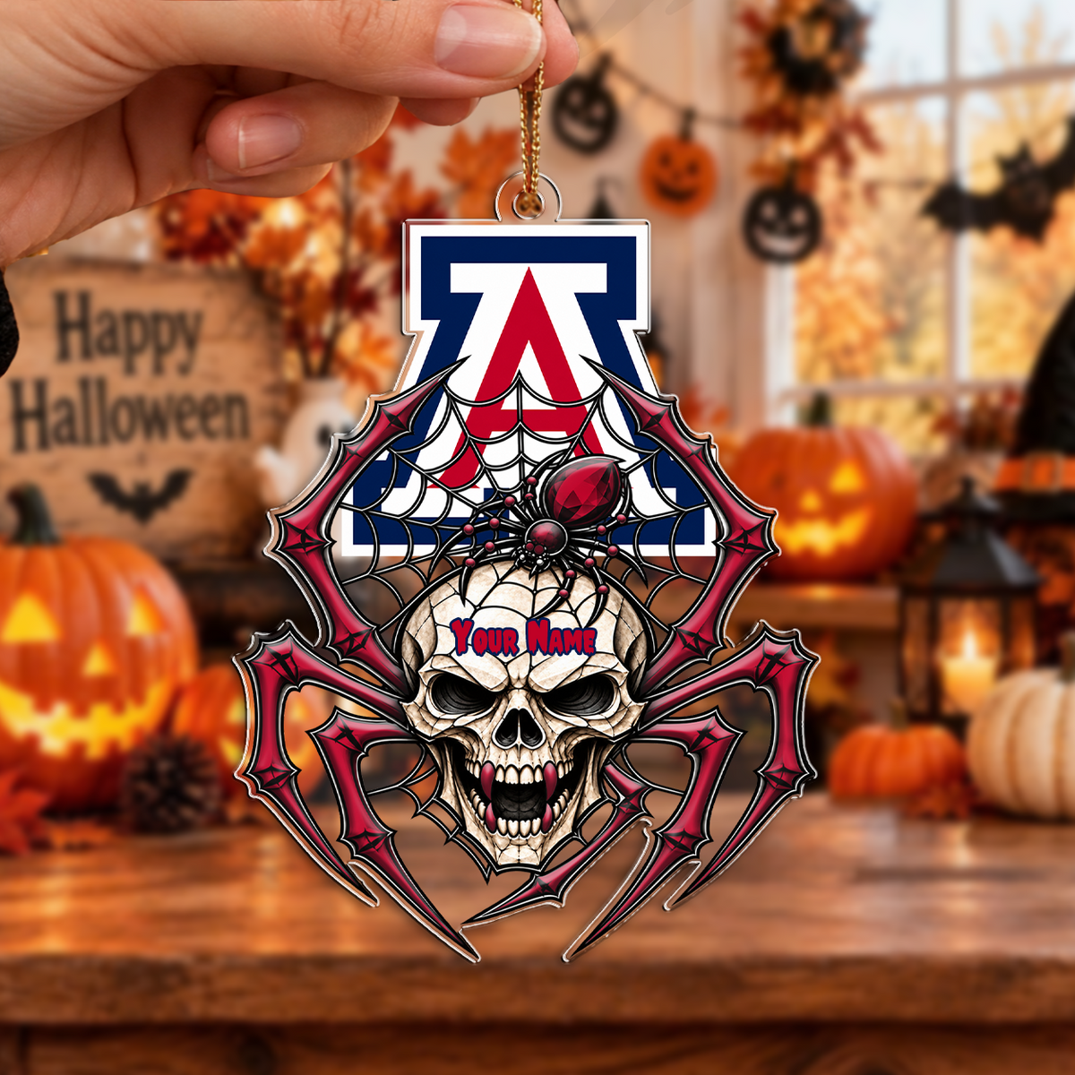 HOT DEAL - NEW CUSTOMIZED NCAA MAM09 ARW ARIZONA WILDCATS HALLOWEEN ACRYLIC ORNAMENT