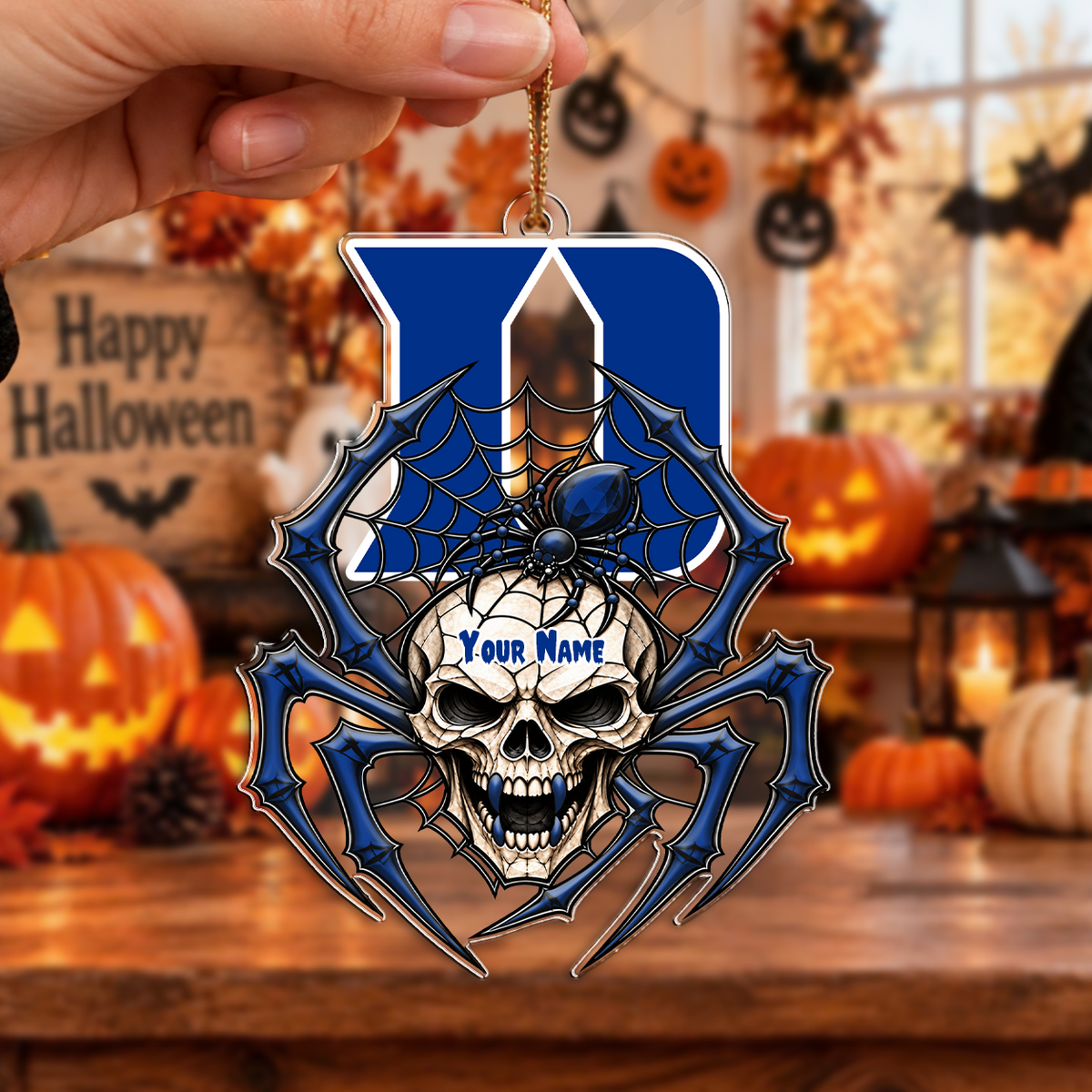 HOT DEAL - NEW CUSTOMIZED NCAA MAM12 DLD DUKE BLUE DEVILS HALLOWEEN ACRYLIC ORNAMENT