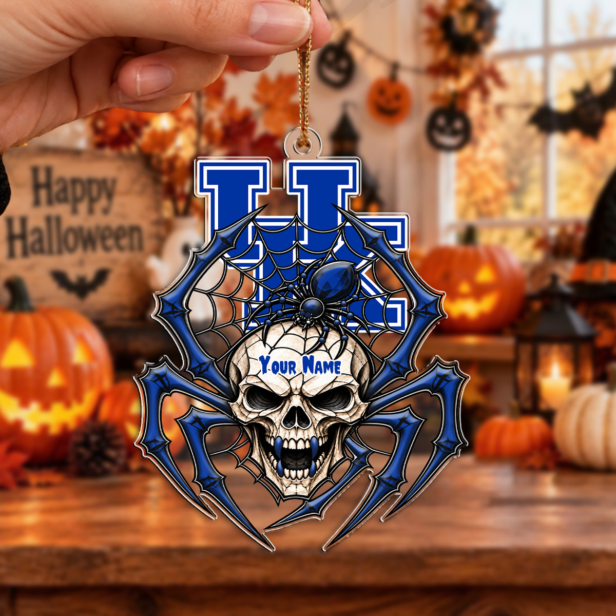 HOT DEAL - NEW CUSTOMIZED NCAA MAM22 KEW KENTUCKY WILDCATS HALLOWEEN ACRYLIC ORNAMENT