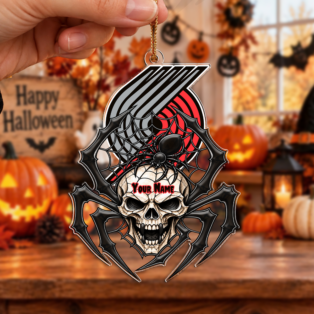 SPECIAL EDITION - NEW CUSTOMIZED NBA22 PTB PORTLAND TRAIL BLAZERS HALLOWEEN ACRYLIC ORNAMENT