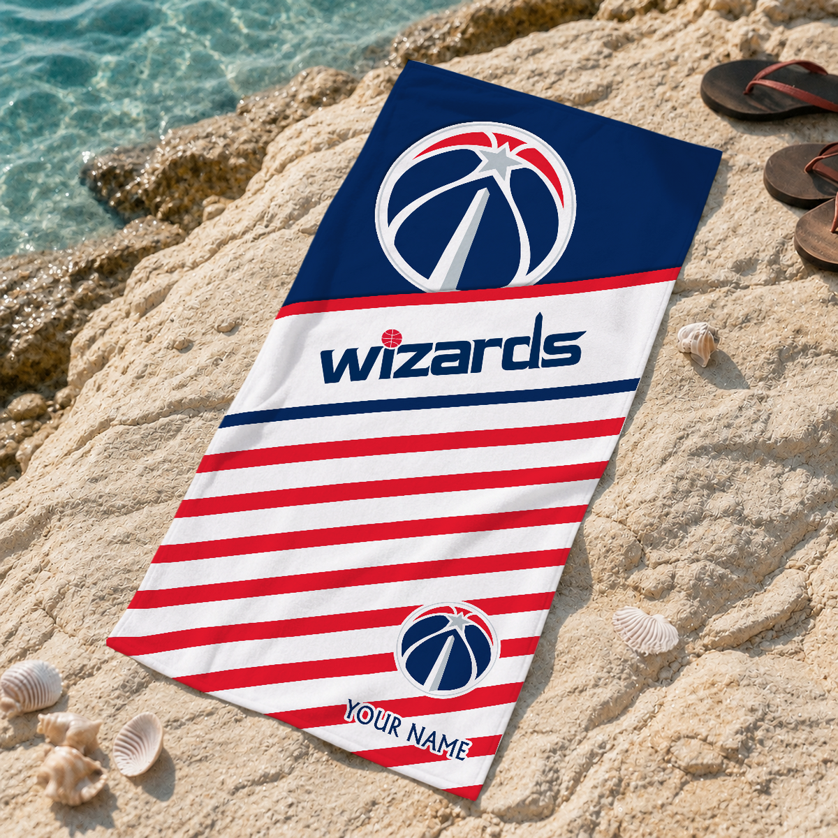 ELITE EDITION - NEW CUSTOMIZED WWI WASHINGTON WIZARDS BEACH TOWEL FOR FAN - NBA28