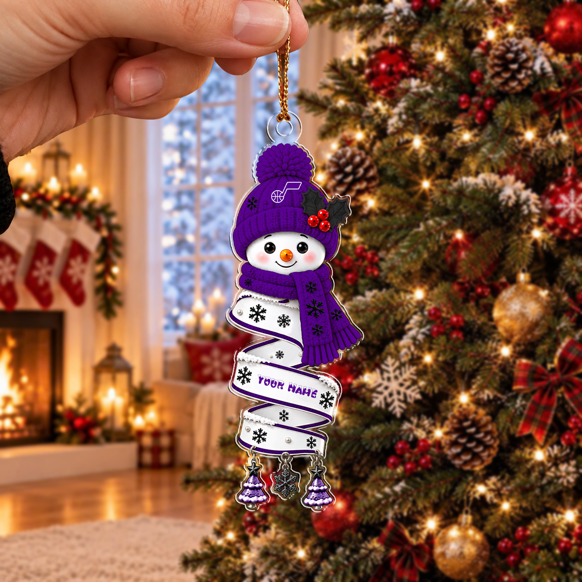 VIRAL EDITION - NEW CUSTOMIZED NBA29 UJZ UTAH JAZZ CHRISTMAS ACRYLIC ORNAMENT