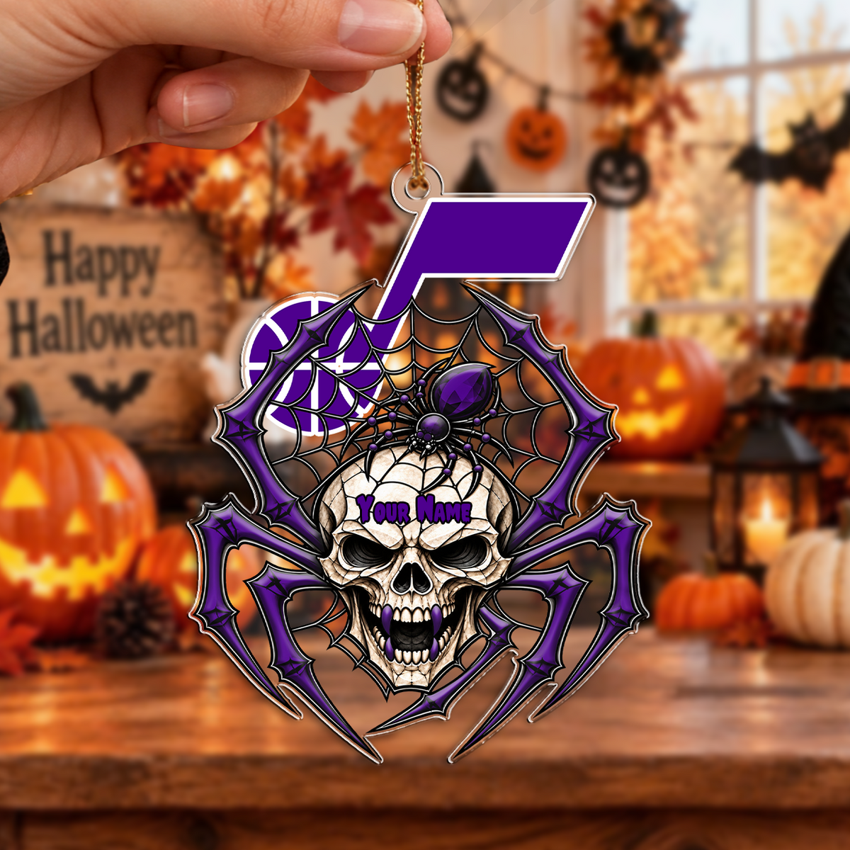 SPECIAL EDITION - NEW CUSTOMIZED NBA29 UJZ UTAH JAZZ HALLOWEEN ACRYLIC ORNAMENT