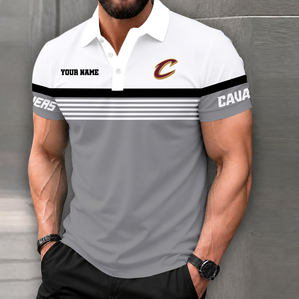 VIRAL EDITION - NEW CUSTOMIZED NBA02 CCA CLEVELAND CAVALIERS POLO SHIRT