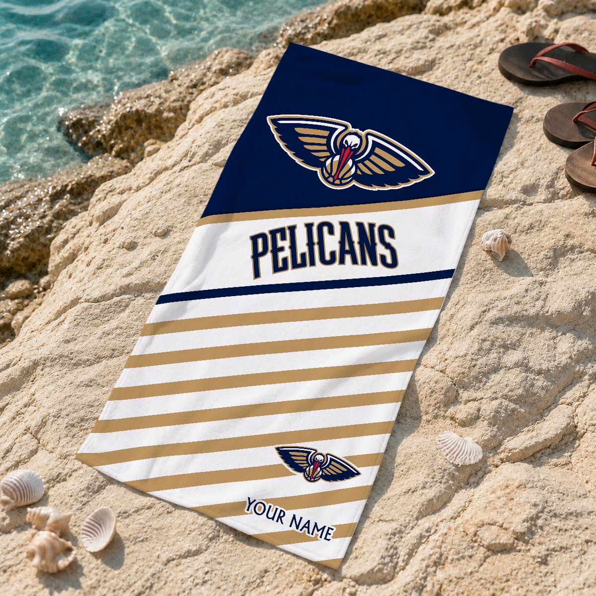 ELITE EDITION - NEW CUSTOMIZED NOP NEW ORLEANS PELICANS BEACH TOWEL FOR FAN - NBA30