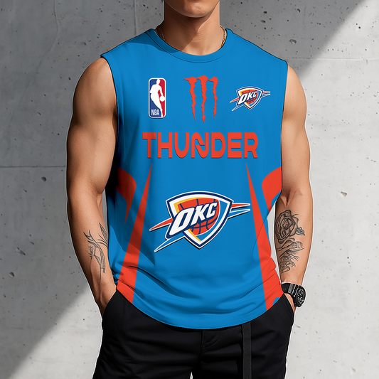 VIRAL EDITION - NEW CUSTOMIZED OCT OKLAHOMA CITY THUNDER MEN'S GYM SHIRT - NBA01