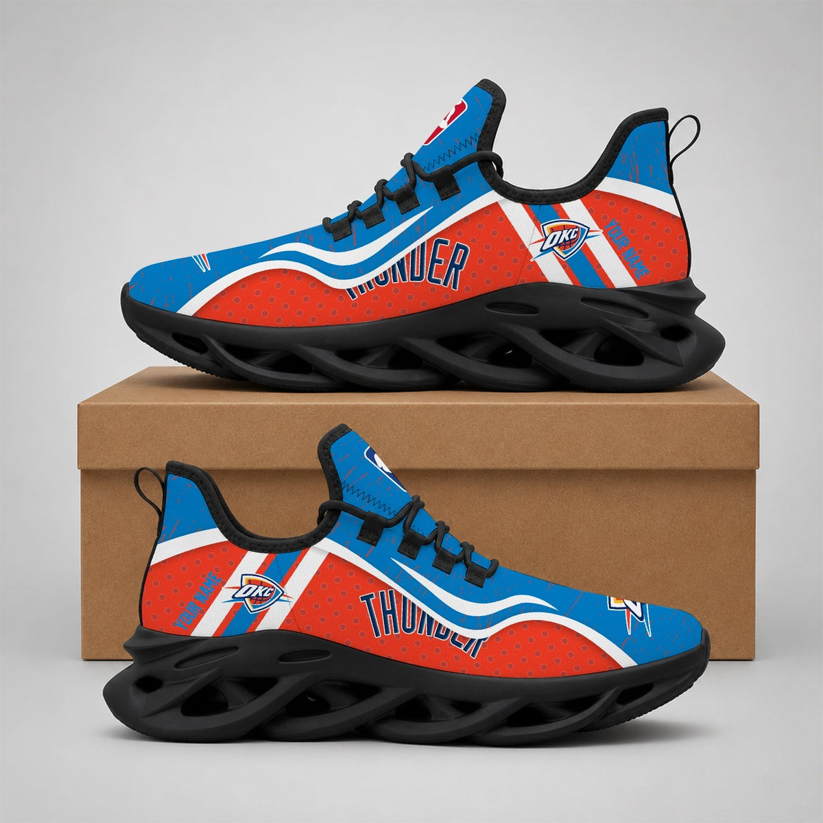 EXCLUSIVE EDITION - NEW CUSTOMIZED NBA01 OCT OKLAHOMA CITY THUNDER MAX SOUL SHOES