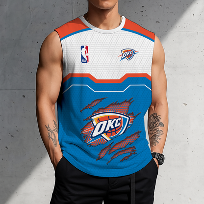 [LIMITED EDITION] NEW CUSTOMIZED NBA01 OCT OKLAHOMA CITY THUNDER MEN'S TANK TOP