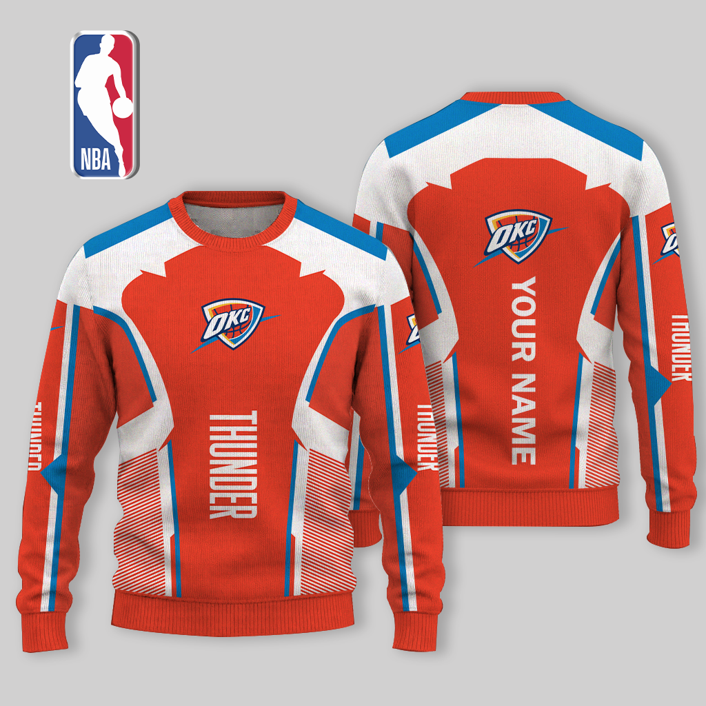 VIRAL EDITION - NEW CUSTOMIZED OCT OKLAHOMA CITY THUNDER UGLY SWEATER - NBA01