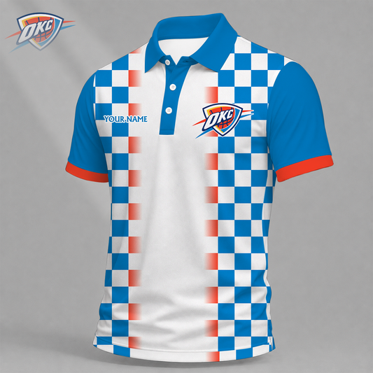 FINAL SALE - NEW CUSTOMIZED NBA01 OCT OKLAHOMA CITY THUNDER T-SHIRT, POLO SHIRT, ZIP POLO SHIRT, SWEATSHIRT, HOODIE & ZIP HOODIE