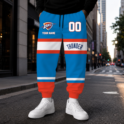 [HOT DEAL] NEW CUSTOMIZED NBA01 OCT OKLAHOMA CITY THUNDER SWEATPANTS