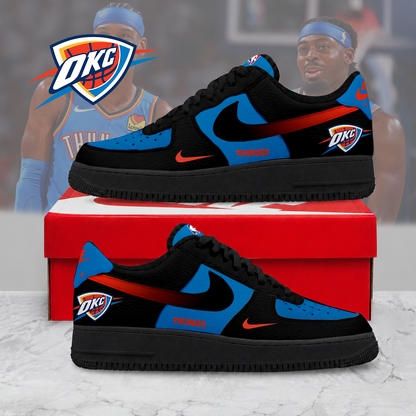HOT DEAL - NEW CUSTOMIZED NBA01 OCT OKLAHOMA CITY THUNDER AF1 SNEAKERS