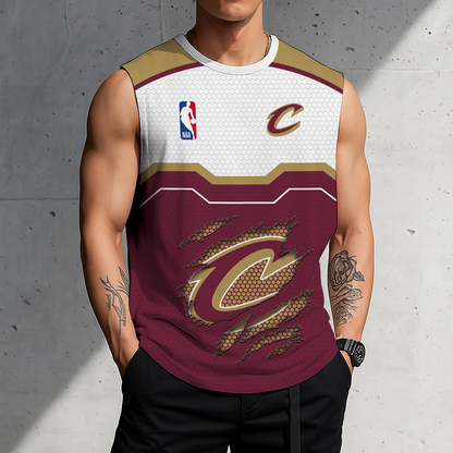 [LIMITED EDITION] NEW CUSTOMIZED NBA02 CCA CLEVELAND CAVALIERS MEN'S TANK TOP
