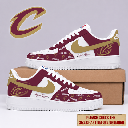 FLASH SALE - NEW CUSTOMIZED NBA02 CCA CLEVELAND CAVALIERS AF1 SNEAKERS