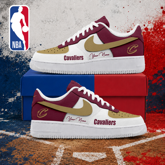 VIRAL EDITION - NEW CUSTOMIZED NBA02 CCA CLEVELAND CAVALIERS AF1 SNEAKERS