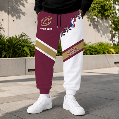 LIMITED EDITION - NEW CUSTOMIZED NBA02 CCA CLEVELAND CAVALIERS SWEATPANTS