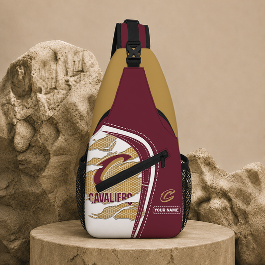 HOT DEAL - NEW CUSTOMIZED CCA CLEVELAND CAVALIERS SLING BAG - NBA02