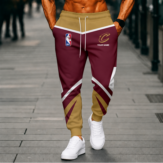 SPECIAL EDITION - NEW CUSTOMIZED NBA02 CCA CLEVELAND CAVALIERS SWEATPANTS