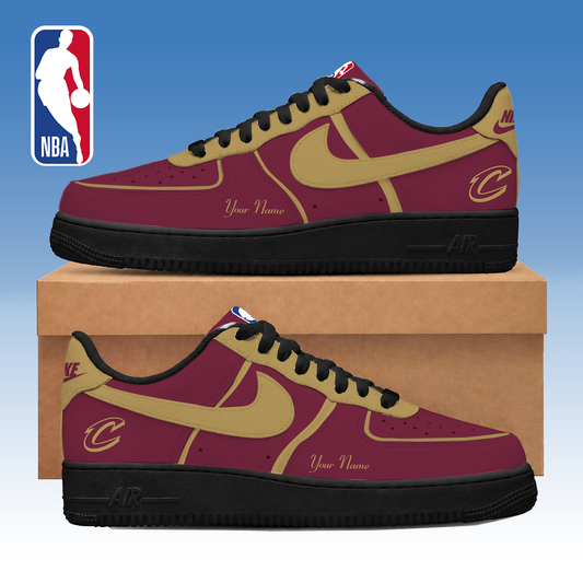 LIMITED DROP - NEW CUSTOMIZED CCA CLEVELAND CAVALIERS AF1 SNEAKERS - NBA02