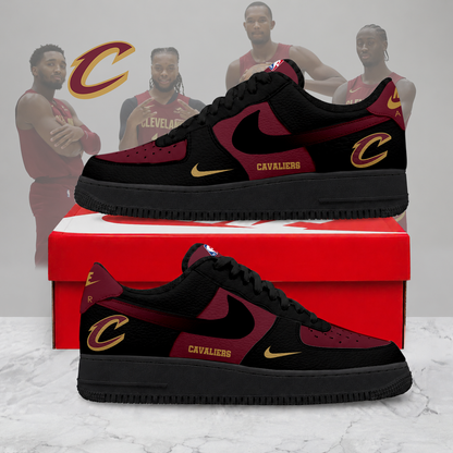 HOT DEAL - NEW CUSTOMIZED NBA02 CCA CLEVELAND CAVALIERS AF1 SNEAKERS
