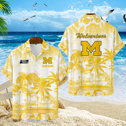 VIRAL EDITION - NEW CUSTOMIZED MAM02 MIW MICHIGAN WOLVERINES UNISEX HAWAIIAN SHIRT