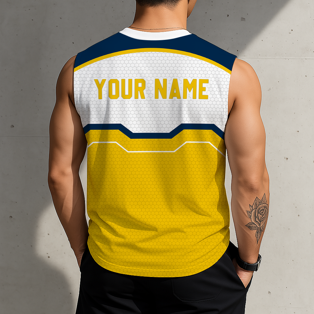 HOT DEAL - NEW CUSTOMIZED NCAA MAM02 MIW MICHIGAN WOLVERINES MEN'S GYM SHIRT