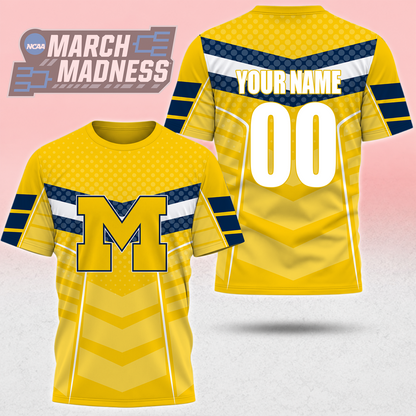 LIMITED EDITION - NEW CUSTOMIZED NCAA MAM02 MIW MICHIGAN WOLVERINES T-SHIRT, POLO SHIRT, ZIP POLO SHIRT, SWEATSHIRT, HOODIE & ZIP HOODIE