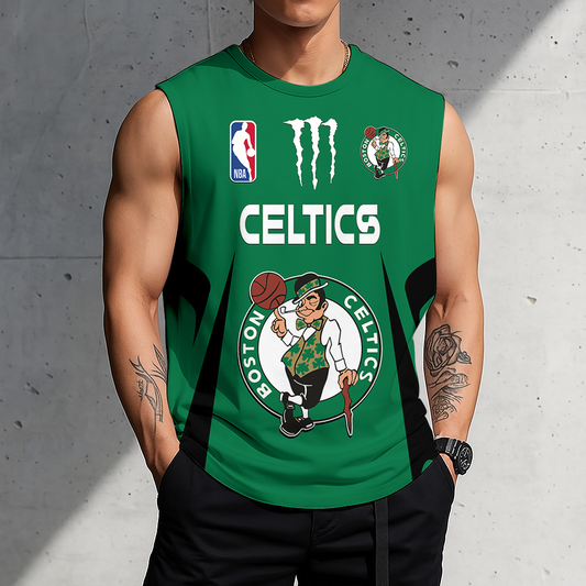 VIRAL EDITION - NEW CUSTOMIZED BCE BOSTON CELTICS MEN'S GYM SHIRT - NBA03