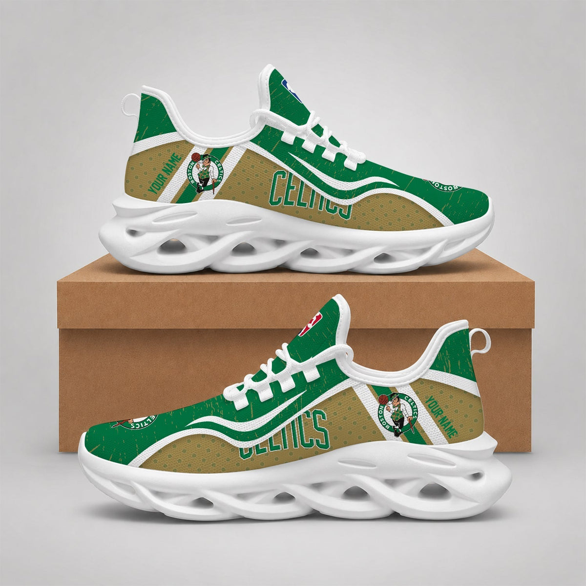 EXCLUSIVE EDITION - NEW CUSTOMIZED NBA03 BCE BOSTON CELTICS MAX SOUL SHOES