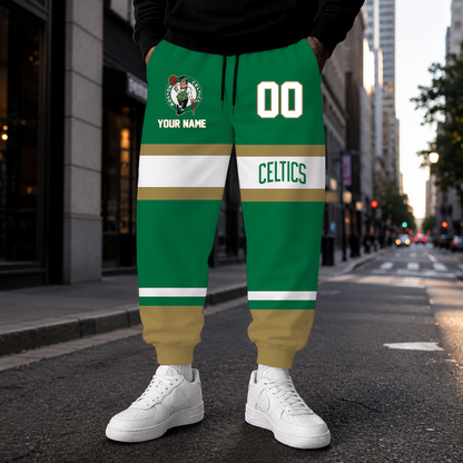 [HOT DEAL] NEW CUSTOMIZED NBA03 BCE BOSTON CELTICS SWEATPANTS