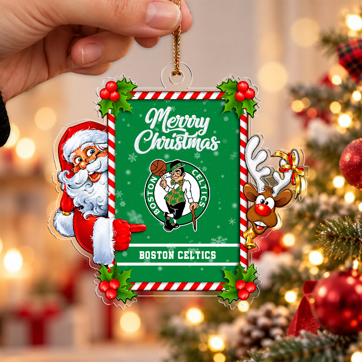 [LIMITED DROP] NEW CUSTOMIZED NBA03 BCE BOSTON CELTICS CHRISTMAS ACRYLIC ORNAMENT