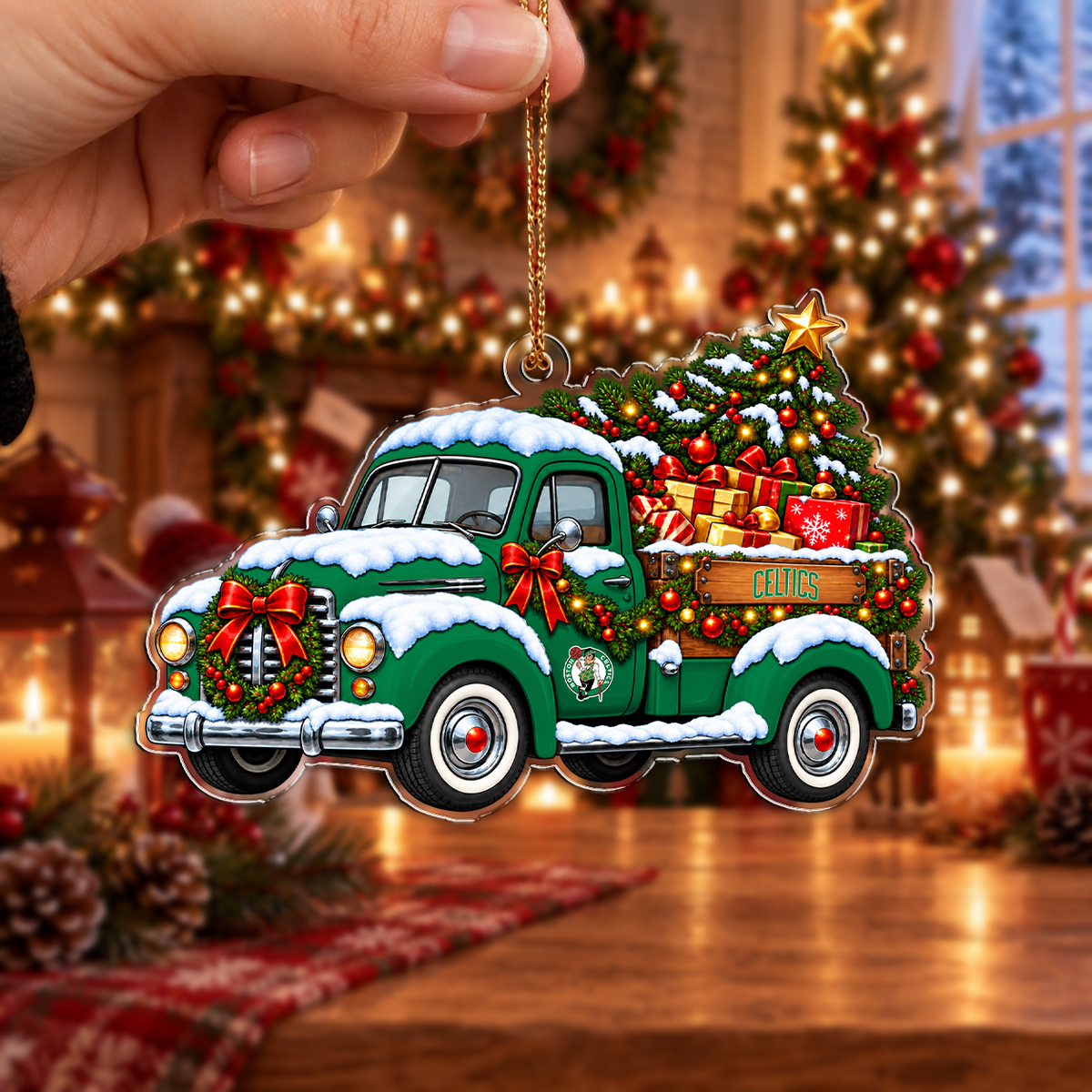 [VIRAL EDITION] NEW CUSTOMIZED NBA03 BCE BOSTON CELTICS CHRISTMAS ACRYLIC ORNAMENT