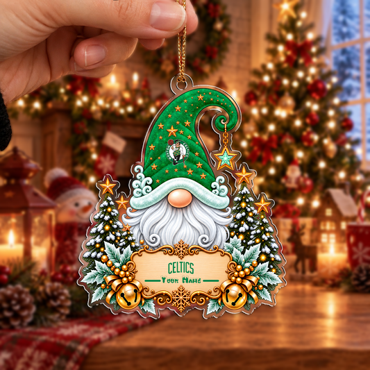 ELITE EDITION - NEW CUSTOMIZED NBA03 BCE BOSTON CELTICS CHRISTMAS ACRYLIC ORNAMENT