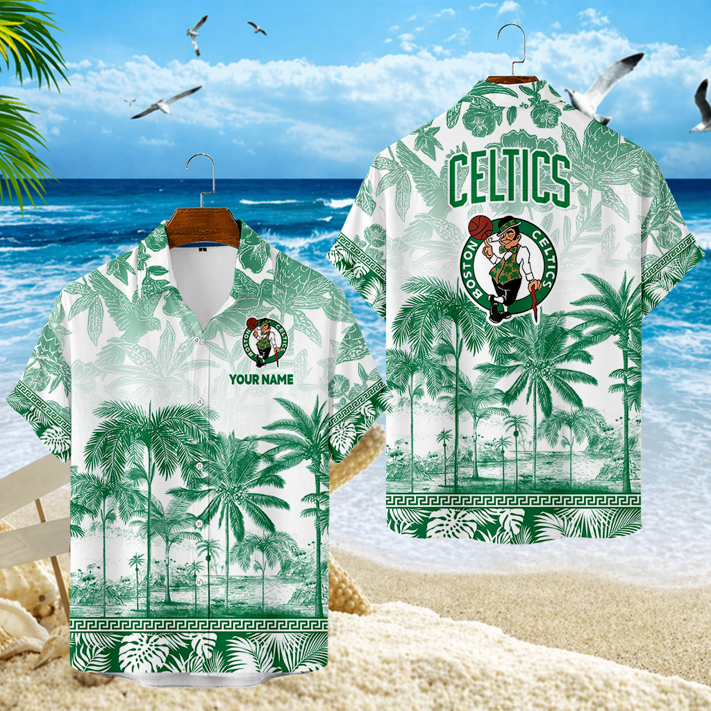 ELITE EDITION - NEW CUSTOMIZED BCE BOSTON CELTICS UNISEX HAWAIIAN SHIRT - NBA03
