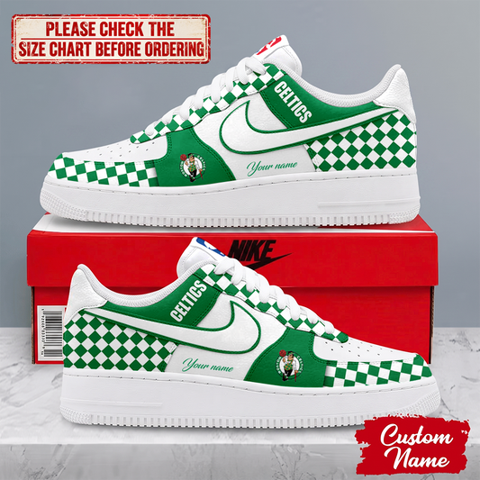 FINAL SALE - NEW CUSTOMIZED NBA03 BCE BOSTON CELTICS AF1 SNEAKERS