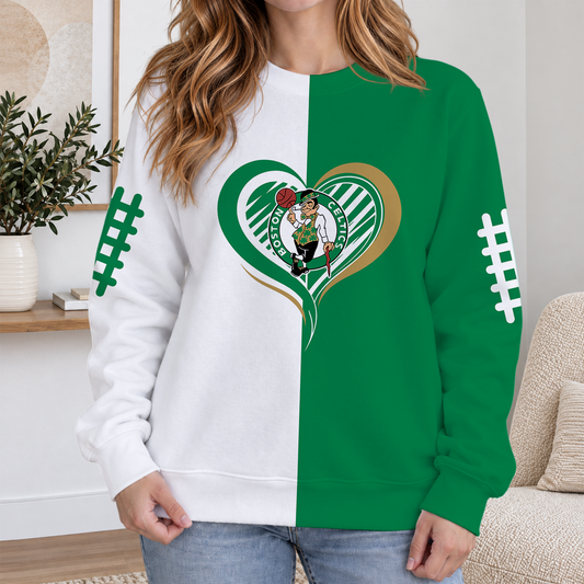 ELITE EDITION - NEW CUSTOMIZED BCE BOSTON CELTICS RIBBED HOODIE & SWEATSHIRT - NBA03
