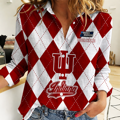 VIRAL EDITION - NEW CUSTOMIZED | NCAA MAM03 IDH ID HOOSIERS WOMEN CASUAL SHIRT FOR FAN