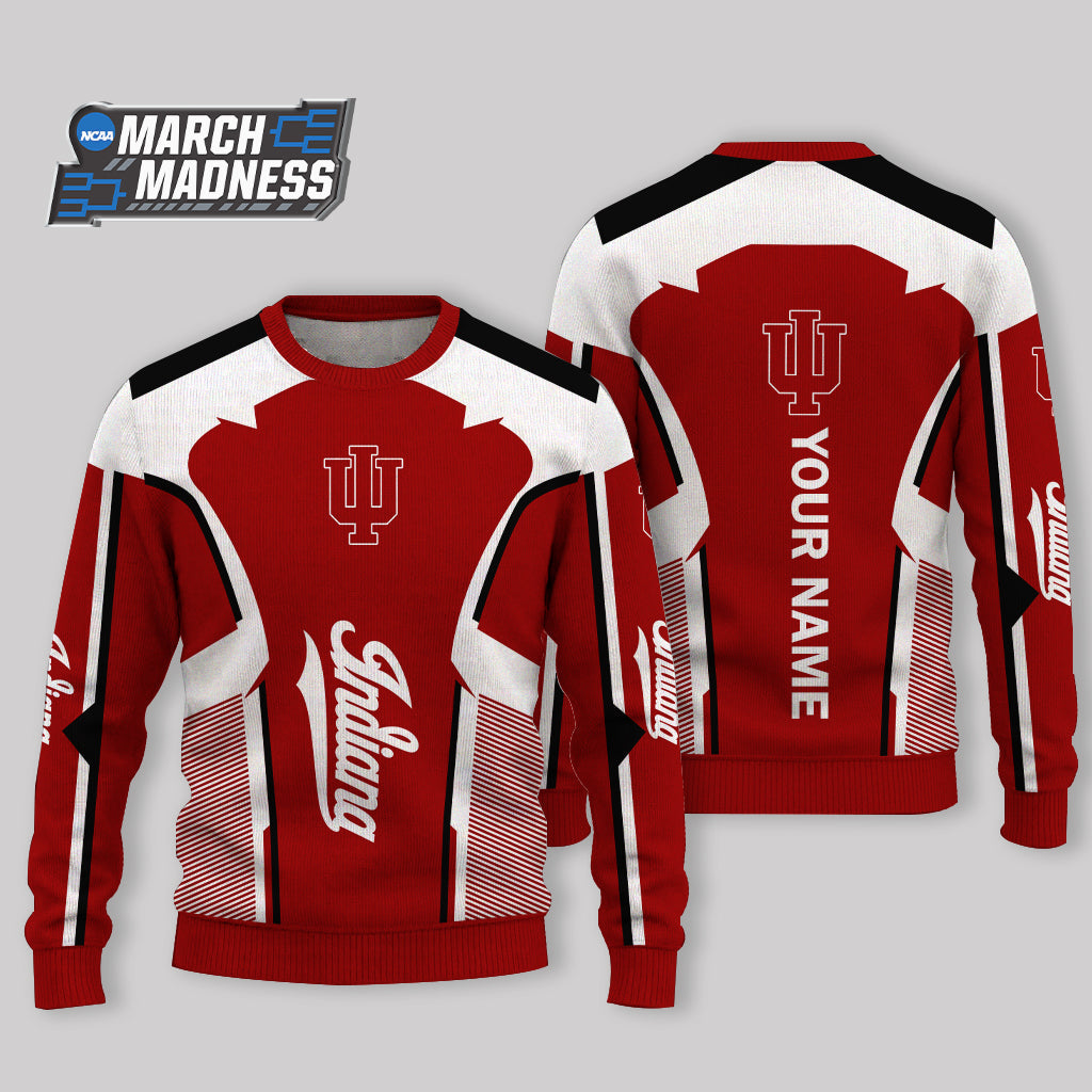 HOT DEAL - NEW CUSTOMIZED NCAA MAM03 IDH INDIANA HOOSIERS UGLY SWEATER