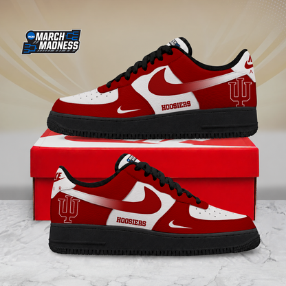 ELITE EDITION - NEW CUSTOMIZED NCAA MAM03 IDH INDIANA HOOSIERS AF1 SHOES
