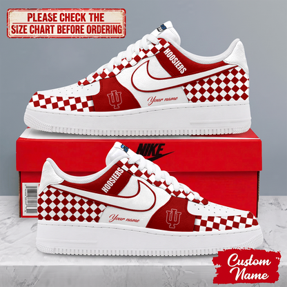 MEGA SALE - NEW CUSTOMIZED NCAA MAM03 IDH INDIANA HOOSIERS AF1 SHOES