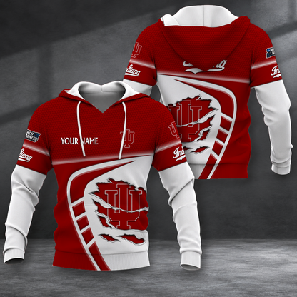 FINAL SALE - NEW CUSTOMIZED NCAA MAM03 IDH INDIANA HOOSIERS T-SHIRT, POLO SHIRT, ZIP POLO SHIRT, SWEATSHIRT, HOODIE & ZIP HOODIE