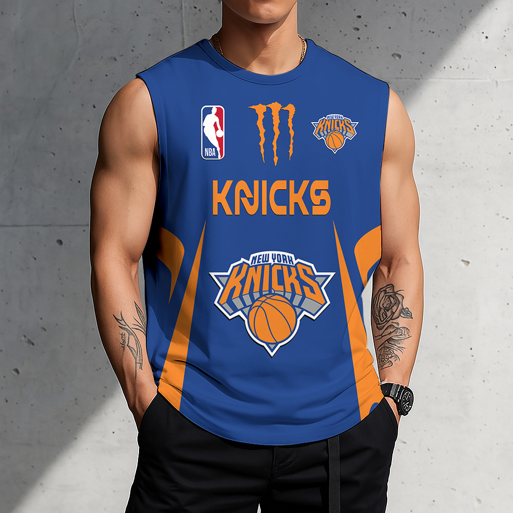 VIRAL EDITION - NEW CUSTOMIZED NYK NEW YORK KNICKS MEN'S GYM SHIRT - NBA04