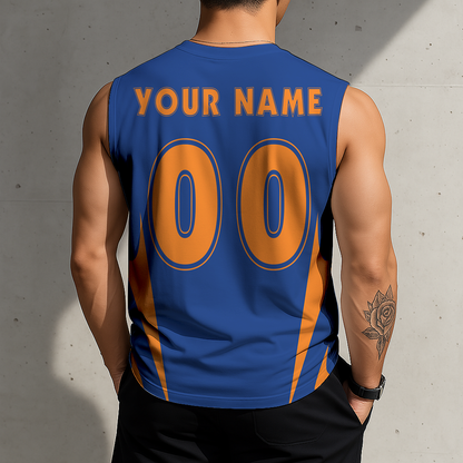 VIRAL EDITION - NEW CUSTOMIZED NYK NEW YORK KNICKS MEN'S GYM SHIRT - NBA04