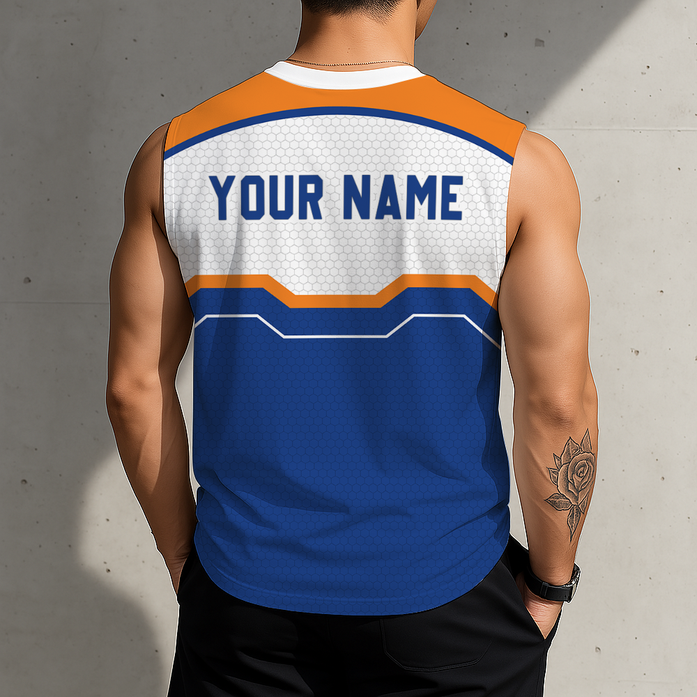 [LIMITED EDITION] NEW CUSTOMIZED NBA04 NYK NEW YORK KNICKS MEN'S TANK TOP