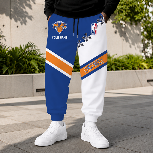 LIMITED EDITION - NEW CUSTOMIZED NBA04 NYK NEW YORK KNICKS SWEATPANTS