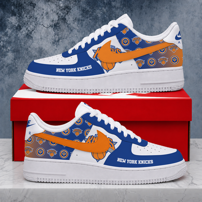 SPECIAL EDITION - NEW CUSTOMIZED NBA04 NYK NEW YORK KNICKS AF1 SNEAKERS