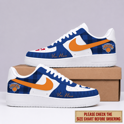 FINAL SALE - NEW CUSTOMIZED NBA04 NYK NEW YORK KNICKS AF1 SNEAKERS