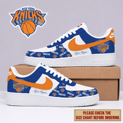 FLASH SALE - NEW CUSTOMIZED NBA04 NYK NEW YORK KNICKS AF1 SNEAKERS