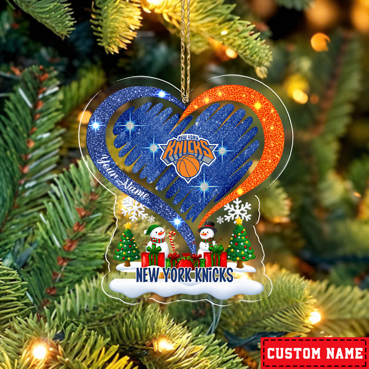 [EXCLUSIVE EDITION] NEW CUSTOMIZED NBA04 NYK NEW YORK KNICKS CHRISTMAS ACRYLIC ORNAMENT