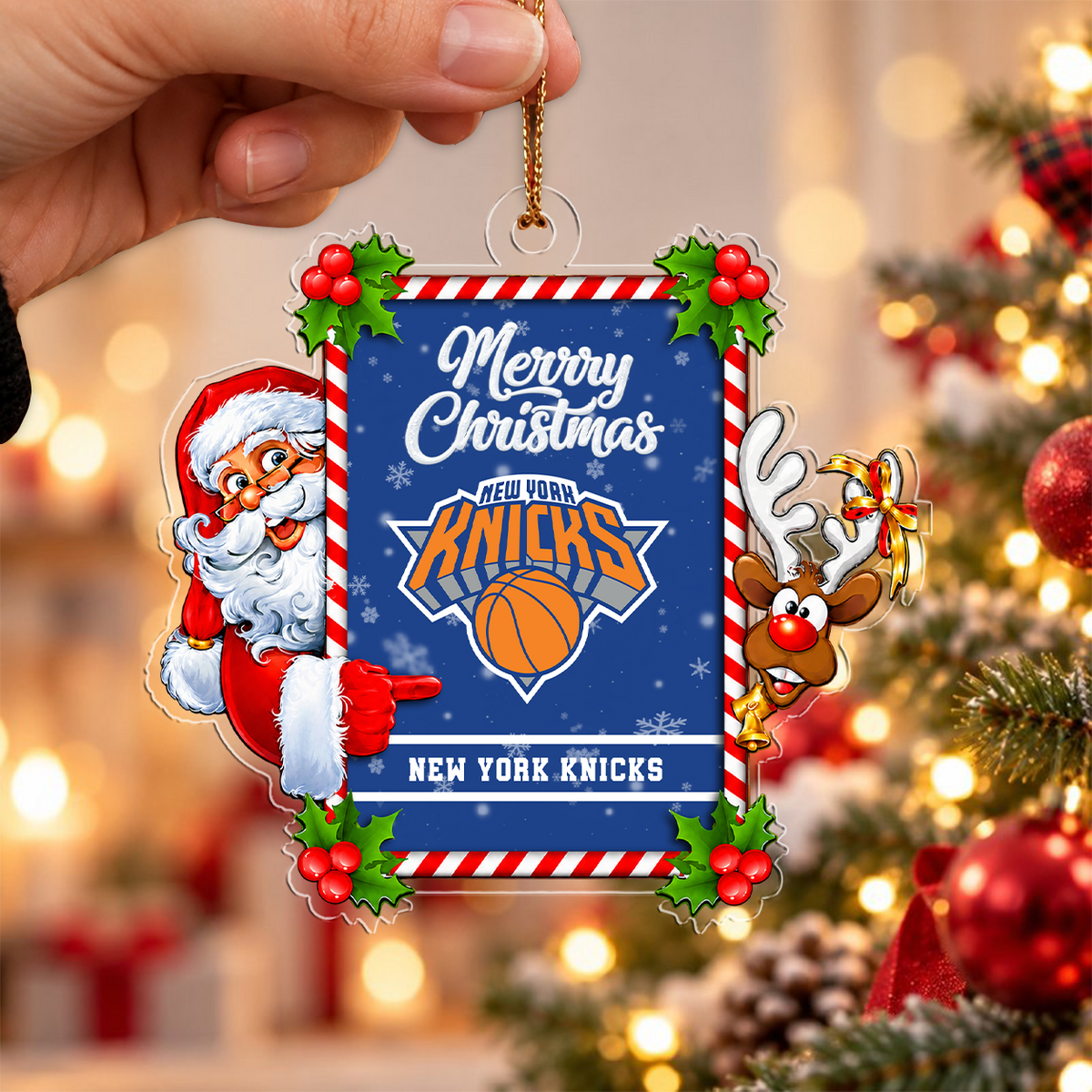 [LIMITED DROP] NEW CUSTOMIZED NBA04 NYK NEW YORK KNICKS CHRISTMAS ACRYLIC ORNAMENT